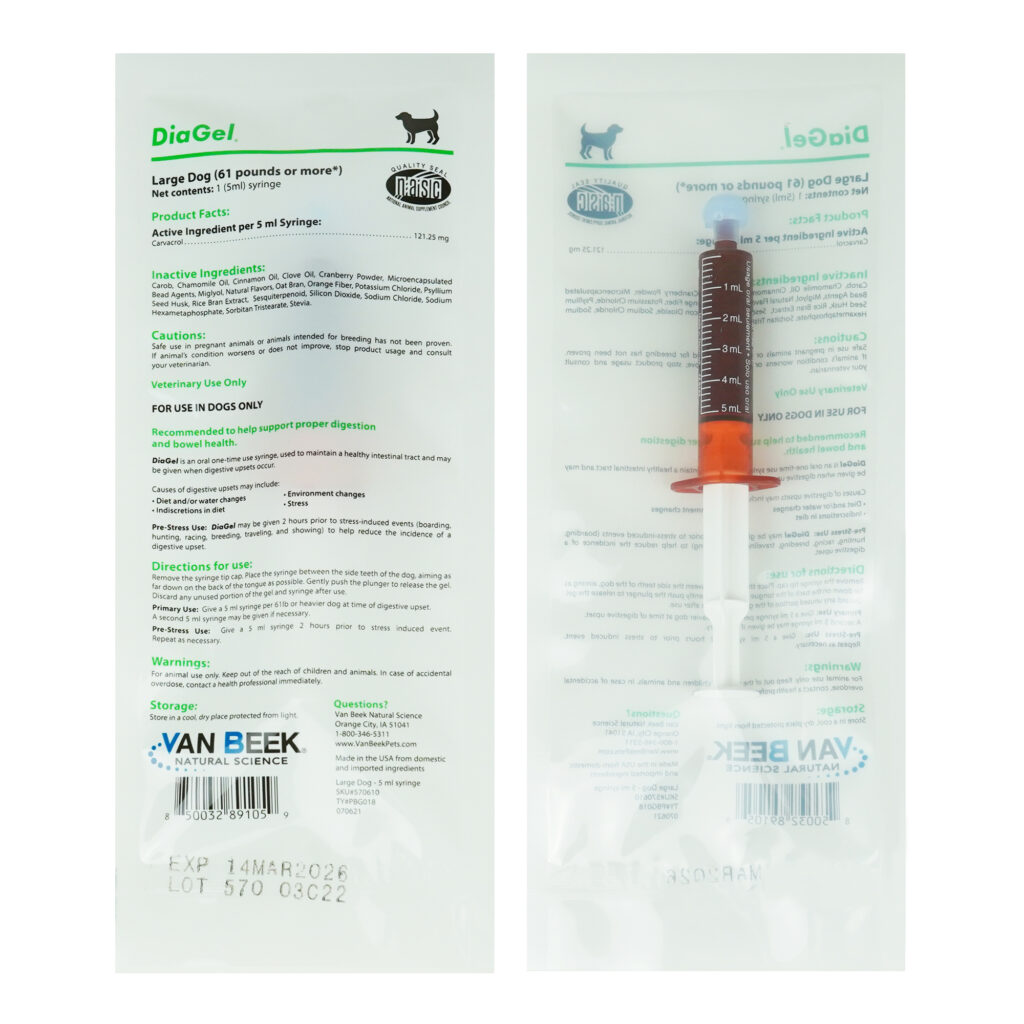 DiaGel for Large Dogs 61 Pounds or More, 5ml Syringe Four Paws Pet Meds